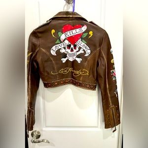 Ed Hardy Genuine Leather Size Small